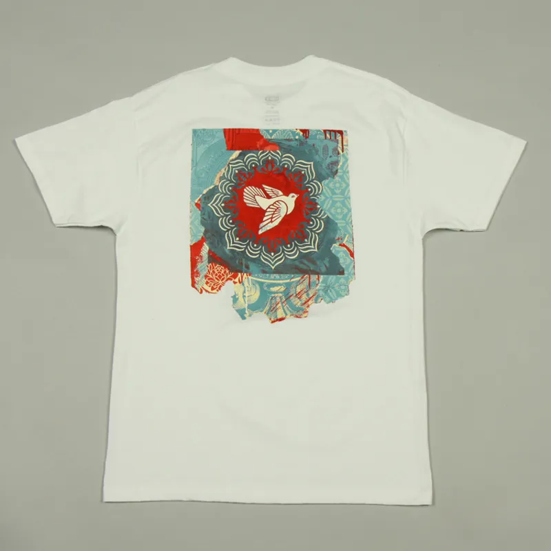 OBEY Peace Dove Blue T-Shirt - White-2